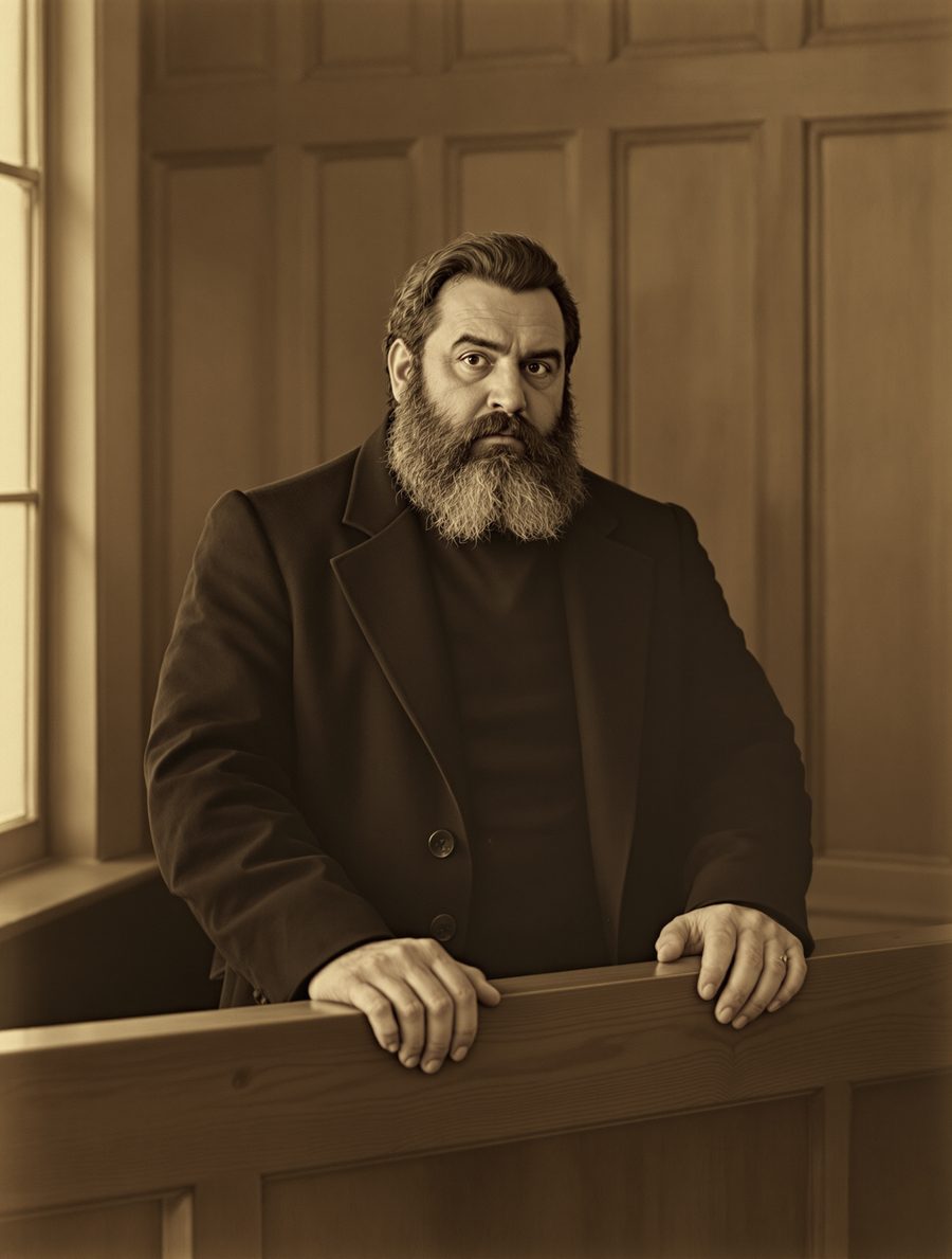 Portrait of Amos Tulley, as imagined for the case